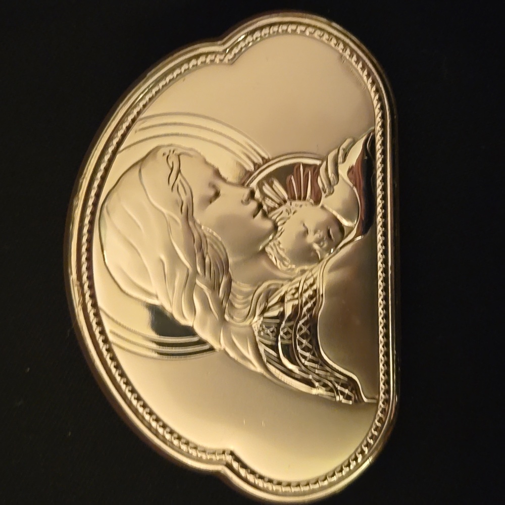 Vintage Valenti & Co. Sterling Silver Madonna & Child small Wall Plaque